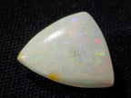 Polished Ethiopian White Trillion Cut Precious White Opal Cabochon x 1 From Welo, Ethiopia