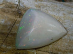 Polished Ethiopian White Trillion Cut Precious White Opal Cabochon x 1 From Welo, Ethiopia