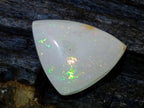 Polished Ethiopian White Trillion Cut Precious White Opal Cabochon x 1 From Welo, Ethiopia