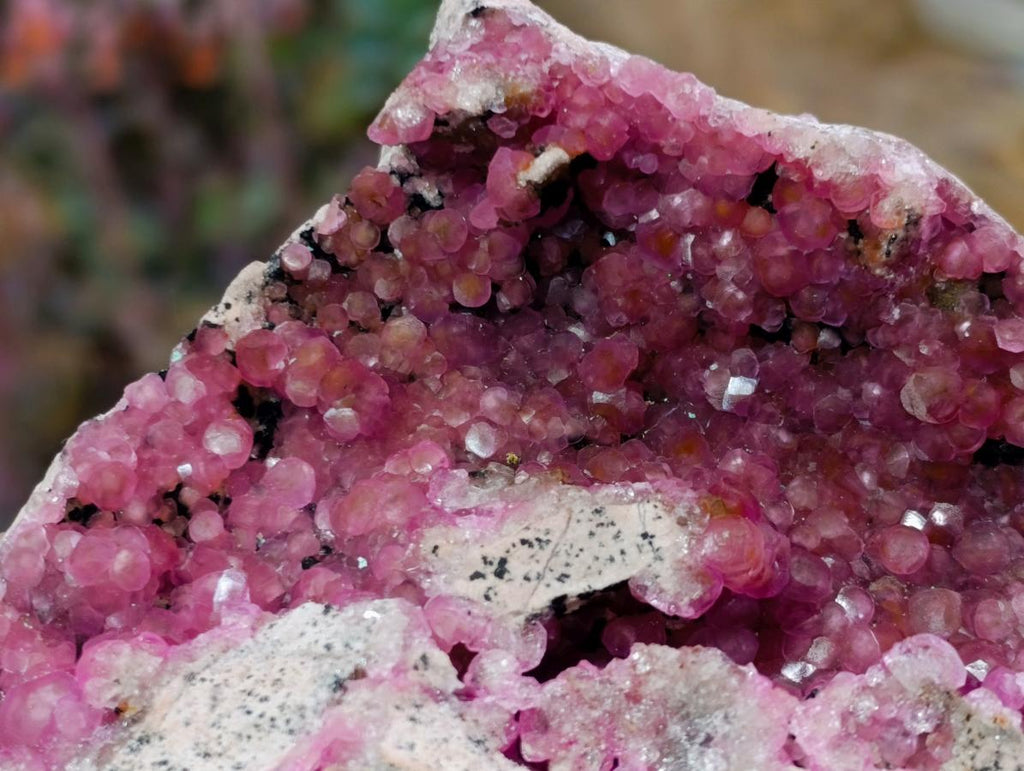 Natural Large Hot Pink Botryoidal Rhombohedral Spherocobaltite Specimen x 1 From Mashamba West Mine, Congo
