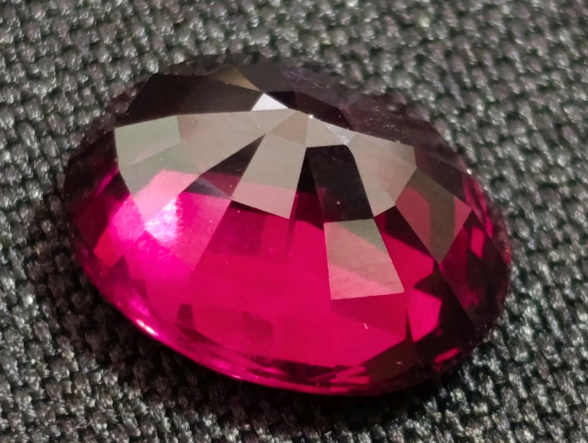 Polished Bright Red Classic Rhodolite Garnet Faceted Stone x 1 From Tanga, Tanzania