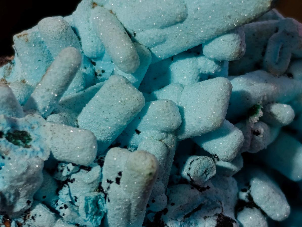 Natural Tabular Chrysocolla Pseudomorph after Azurite after Malachite Specimen x 1 From Lupoto Mine, Congo
