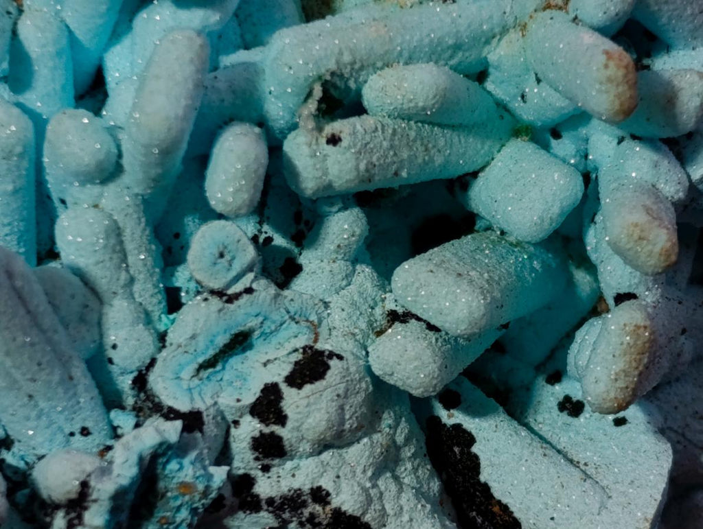 Natural Tabular Chrysocolla Pseudomorph after Azurite after Malachite Specimen x 1 From Lupoto Mine, Congo