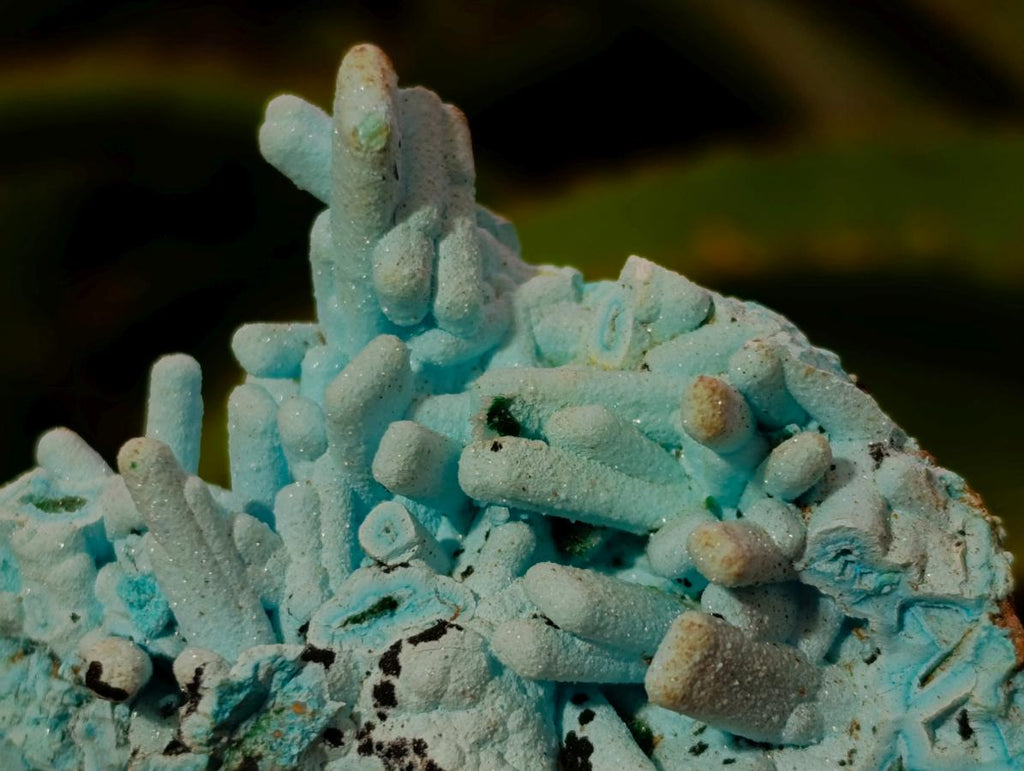 Natural Tabular Chrysocolla Pseudomorph after Azurite after Malachite Specimen x 1 From Lupoto Mine, Congo
