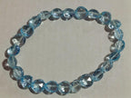 Polished Faceted Blue Topaz Beaded Bracelet or Bangle x 1 From China (Copy)