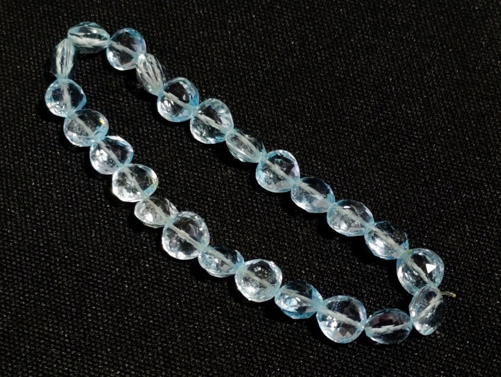 Polished Faceted Blue Topaz Beaded Bracelet or Bangle x 1 From China (Copy)
