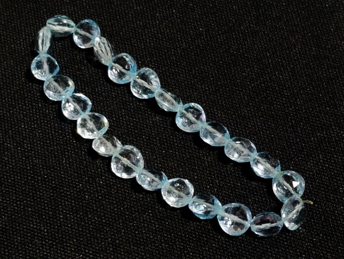 Polished Faceted Blue Topaz Beaded Bracelet or Bangle x 1 From China (Copy)