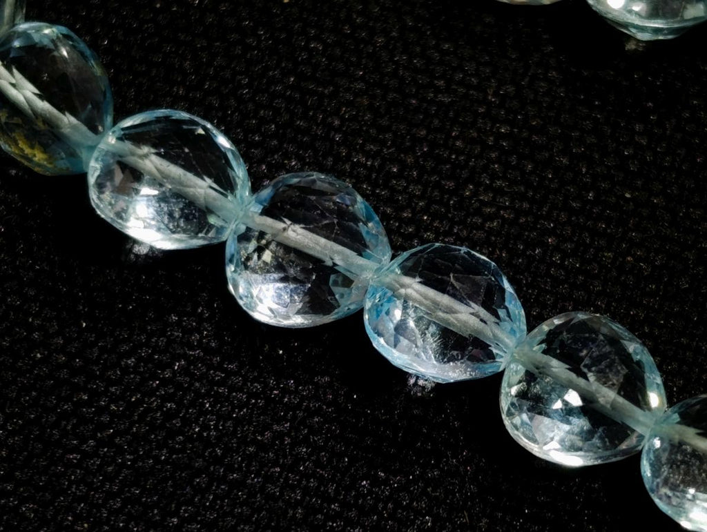 Polished Faceted Blue Topaz Beaded Bracelet or Bangle x 1 From China (Copy)