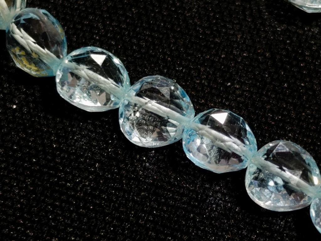 Polished Faceted Blue Topaz Beaded Bracelet or Bangle x 1 From China (Copy)