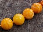 Hand Made Six Wise Men Old Butterscotch Fossil Amber Necklace x 1 From Poland