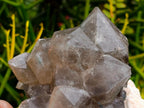 Natural Stacked Erongo Mountain Phantom Smokey Quartz Crystal Cluster with Fluorescent Hyalite x 1 From Erongo, Namibia