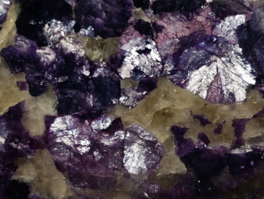 Polished One Side Silver Leaf Lepidolite Gemstone Display Piece x 1 From Zimbabwe