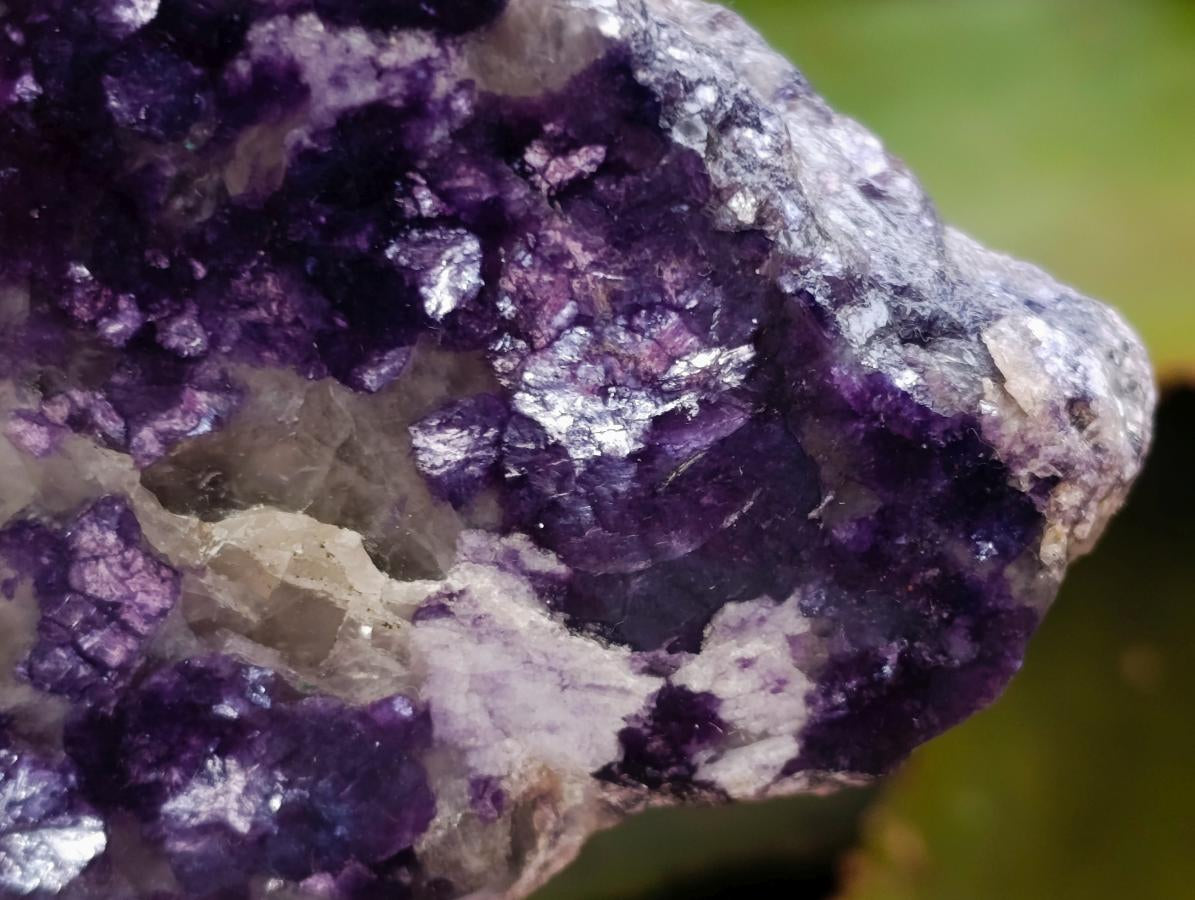 Polished One Side Silver Leaf Lepidolite Gemstone Display Piece x 1 From Zimbabwe