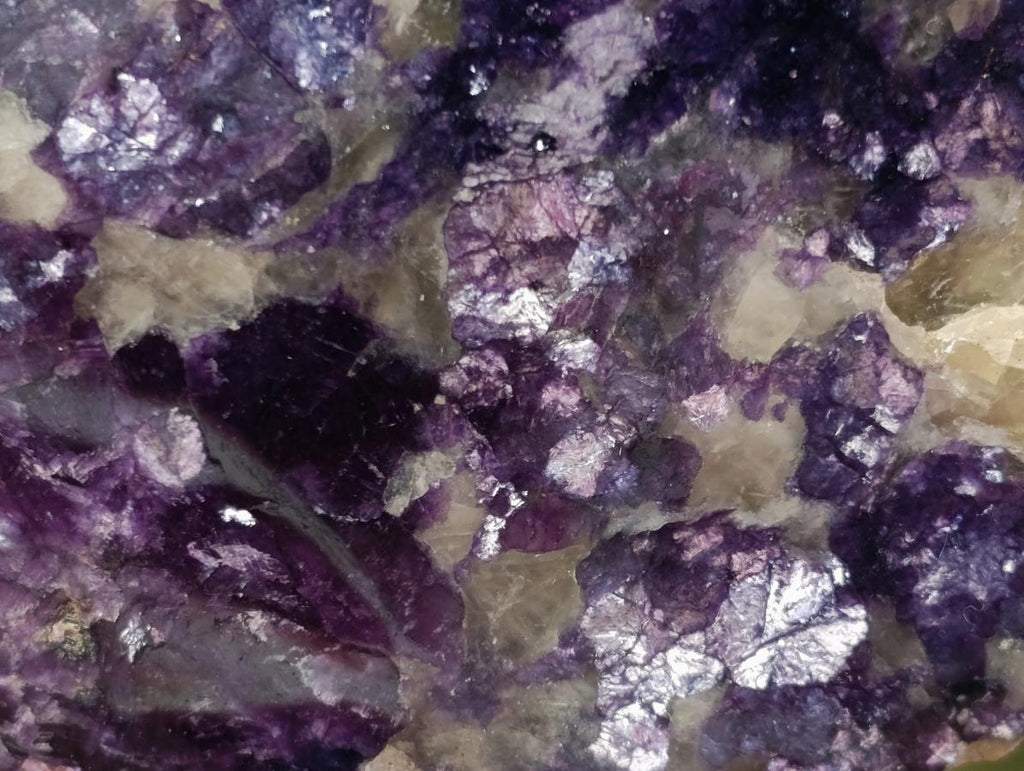 Polished One Side Silver Leaf Lepidolite Gemstone Display Piece x 1 From Zimbabwe