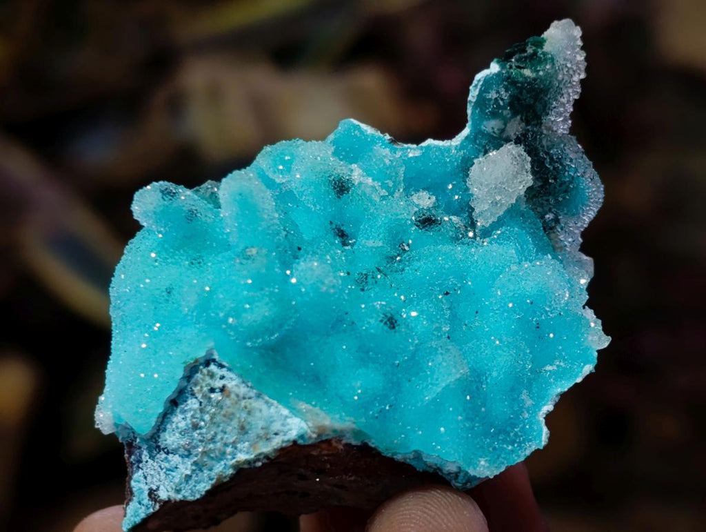 Natural Stunning Stalagmite Sugar Coated Chrysocolla Pseudomorph Specimen with Malachite x 1 From Lupoto Mine, Congo