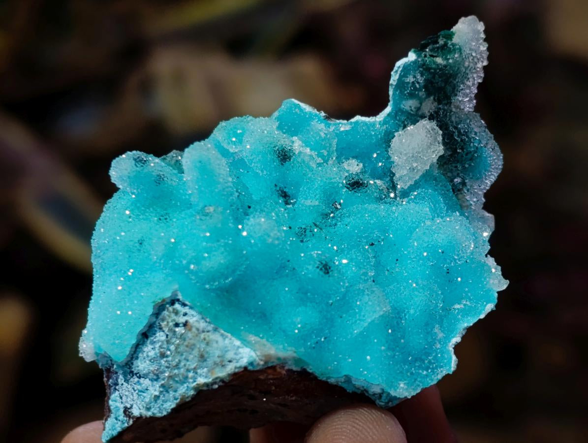 Natural Stunning Stalagmite Sugar Coated Chrysocolla Pseudomorph Specimen with Malachite x 1 From Lupoto Mine, Congo