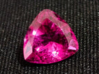 Polished Exquisite Set of 3 Hot Pink Tourmaline Faceted Stones with Trillion and Teardrop Cuts x 1 From Namibia