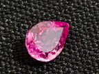 Polished Exquisite Set of 3 Hot Pink Tourmaline Faceted Stones with Trillion and Teardrop Cuts x 1 From Namibia