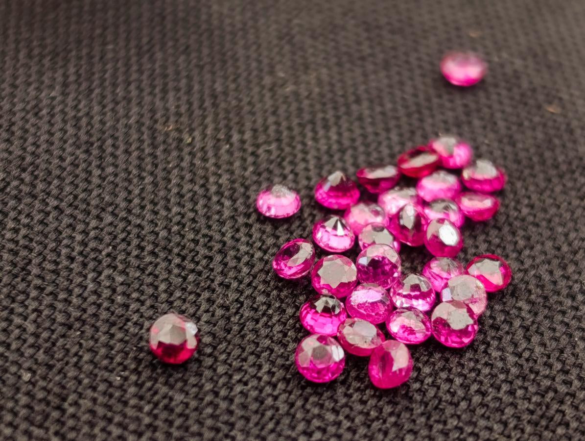 Polished Batch of 31 Faceted Rubies x 1 From Tanzania