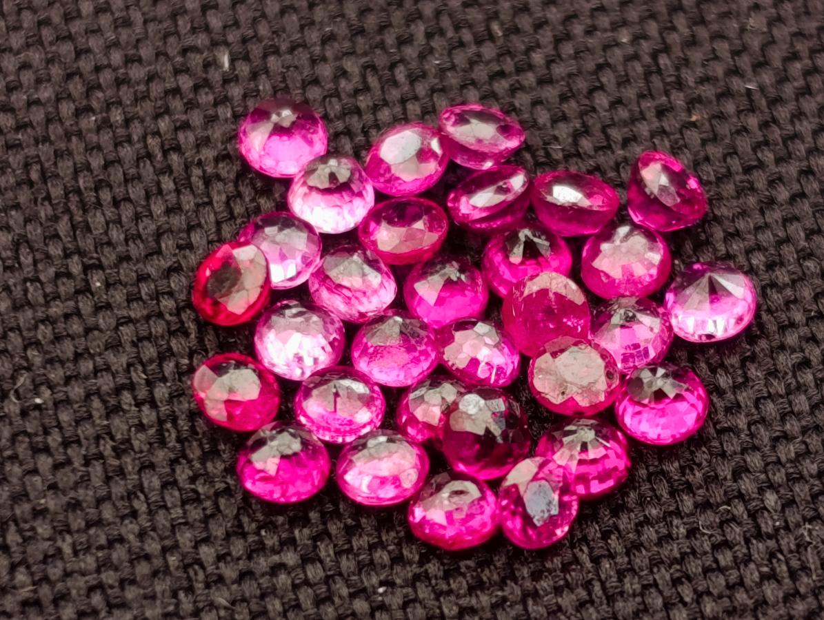 Polished Batch of 31 Faceted Rubies x 1 From Tanzania