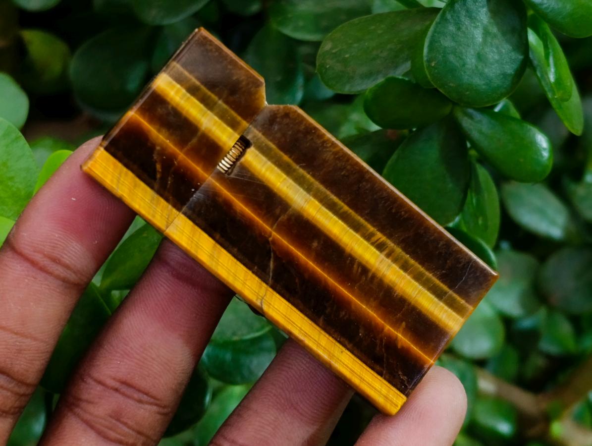 Hand Made Antique Golden Tiger Eye Lighter x 1 From South Africa