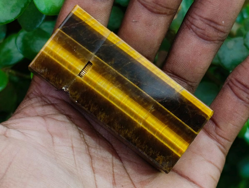 Hand Made Antique Golden Tiger Eye Lighter x 1 From South Africa