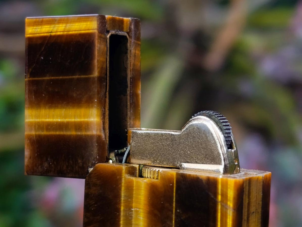 Hand Made Antique Golden Tiger Eye Lighter x 1 From South Africa