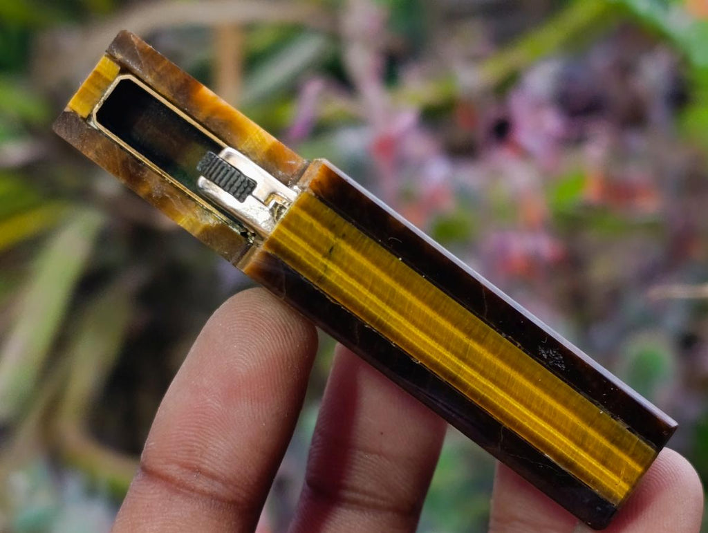 Hand Made Antique Golden Tiger Eye Lighter x 1 From South Africa