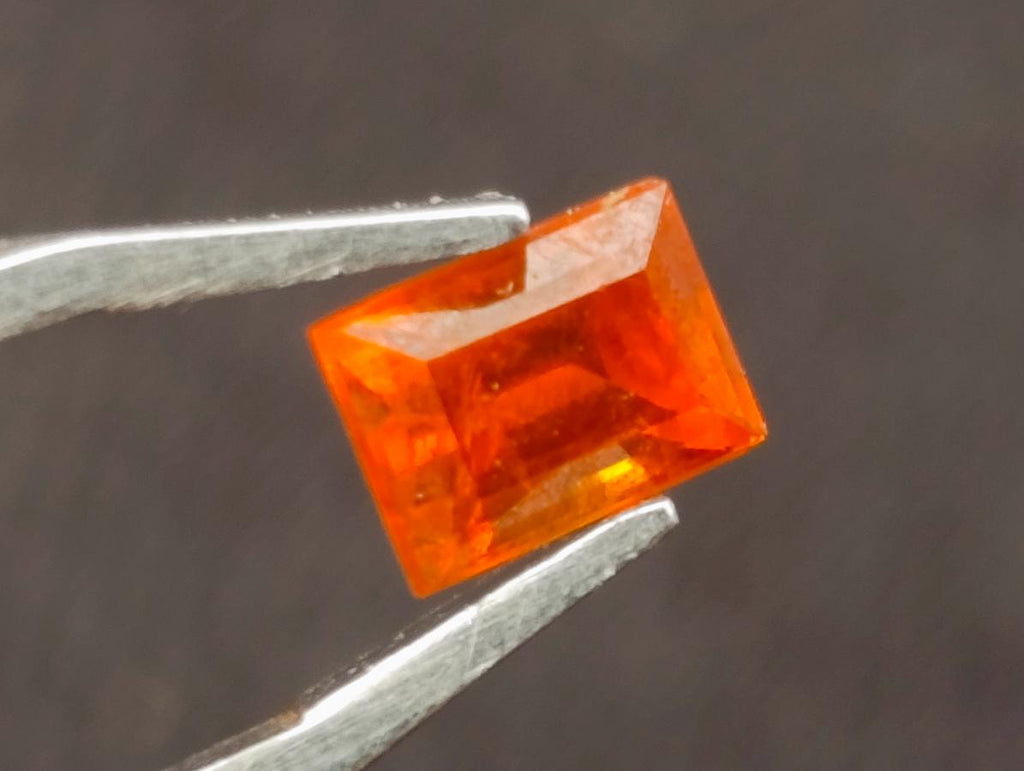 Polished Set of 3 Rare Mandarin Garnet Faceted Stones x 1 From Sperrgebiet, Namibia
