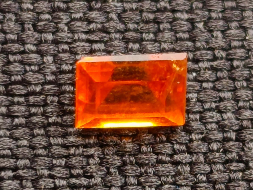 Polished Set of 3 Rare Mandarin Garnet Faceted Stones x 1 From Sperrgebiet, Namibia