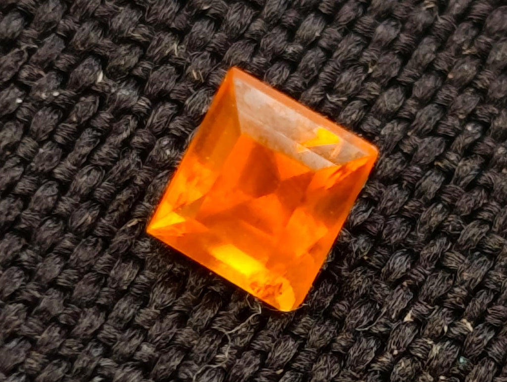 Polished Set of 3 Rare Mandarin Garnet Faceted Stones x 1 From Sperrgebiet, Namibia