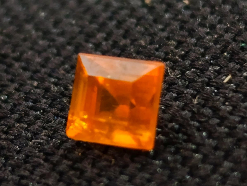Polished Set of 3 Rare Mandarin Garnet Faceted Stones x 1 From Sperrgebiet, Namibia