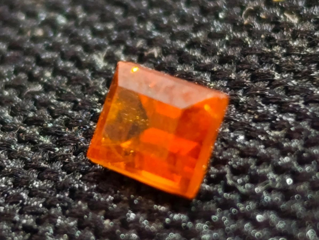 Polished Set of 3 Rare Mandarin Garnet Faceted Stones x 1 From Sperrgebiet, Namibia