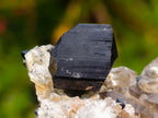 Natural Highly Fluorescent Schorl Black Tourmaline Smokey Quartz and Hyalite Opal Specimen x 1 From Erongo, Namibia