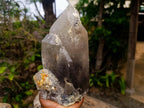 Natural Large Triple Fluorescent Smokey Quartz Crystal Cluster with Hyalite Opal Crystal x 1 From Erongo, Namibia