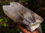Natural Large Triple Fluorescent Smokey Quartz Crystal Cluster with Hyalite Opal Crystal x 1 From Erongo, Namibia