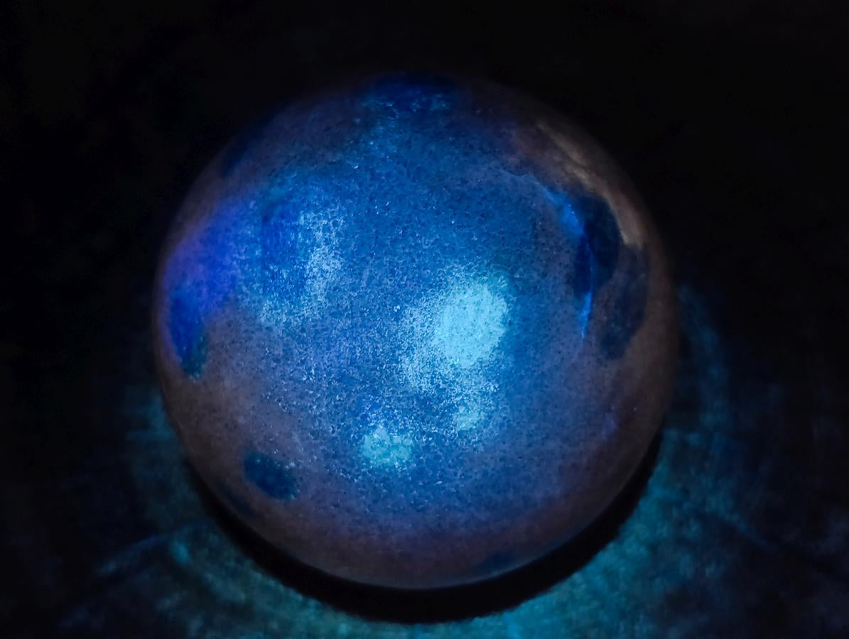 Polished Blue Spotted Spinel Quartz Sphere x 1 From Madagascar