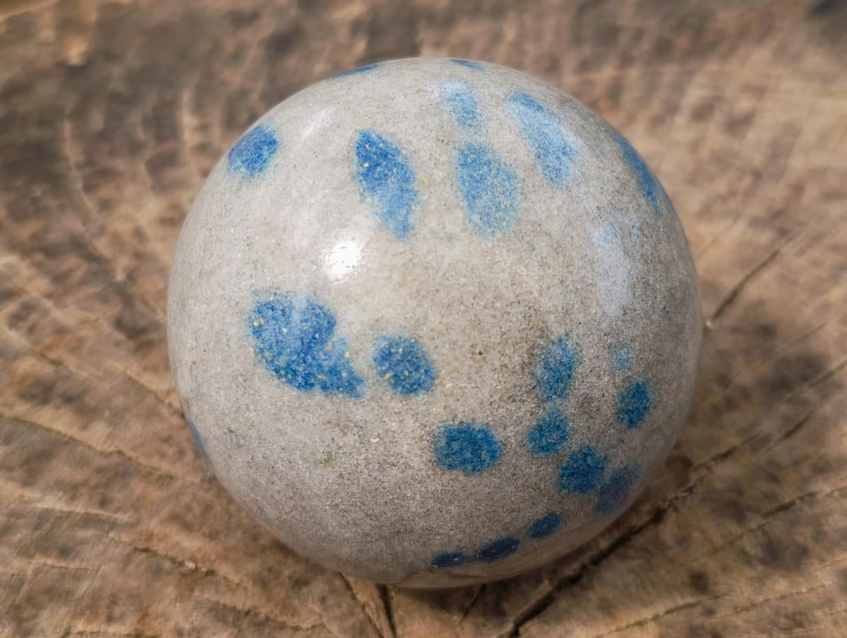 Polished Blue Spotted Spinel Quartz Sphere x 1 From Madagascar