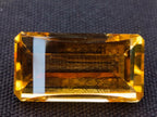 Polished AA Grade Checkerboard Faceted 25 Carat Citrine Gemstone x 1 From Congo