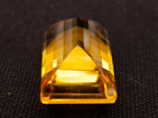 Polished AA Grade Checkerboard Faceted 25 Carat Citrine Gemstone x 1 From Congo