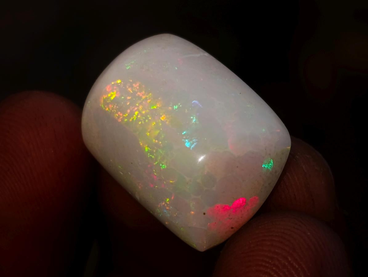 Polished Large 6 Carat Hydrophane White Ethiopian Opal x 1 From Welo, Ethiopia