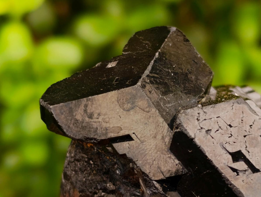 Natural Shiny Schorl Tourmaline with a Double Mercedes Star terminated Crystal Specimen x 1 From Erongo, Namibia