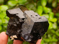 Natural Shiny Schorl Tourmaline with a Double Mercedes Star terminated Crystal Specimen x 1 From Erongo, Namibia