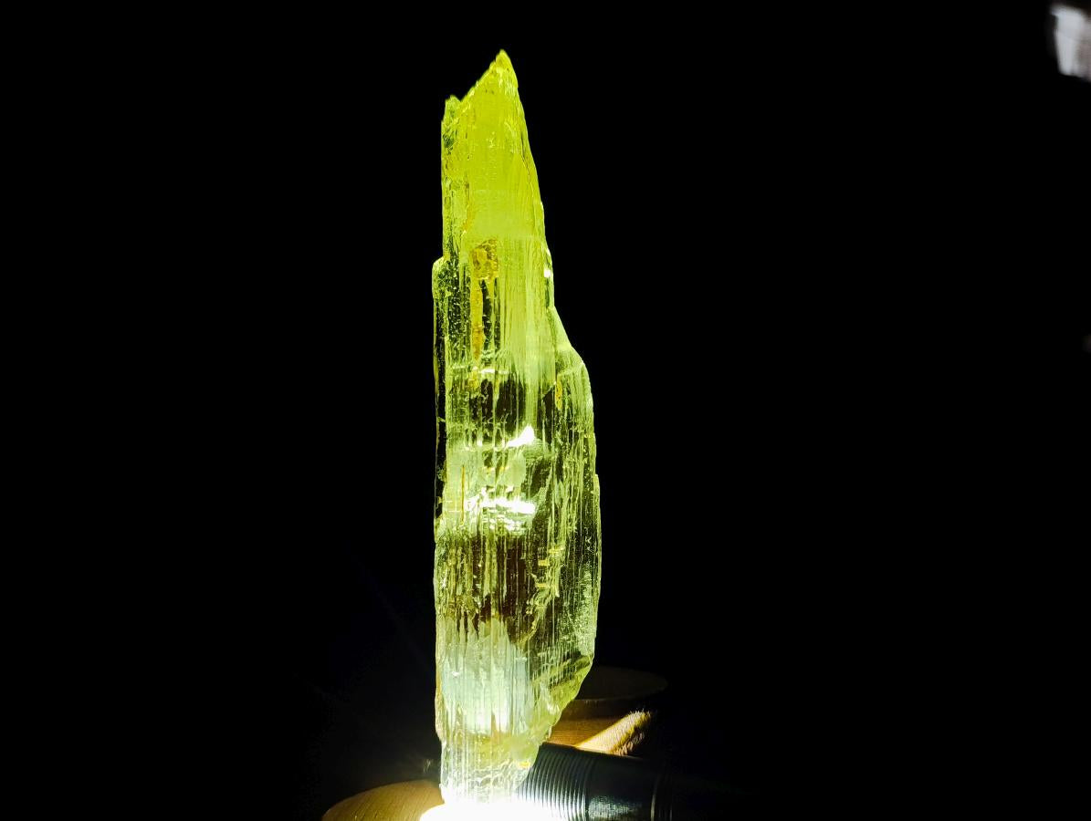 Natural Large Bladed Hiddenite Spodumene Gemmy Crystal x 1 From Afghanistan