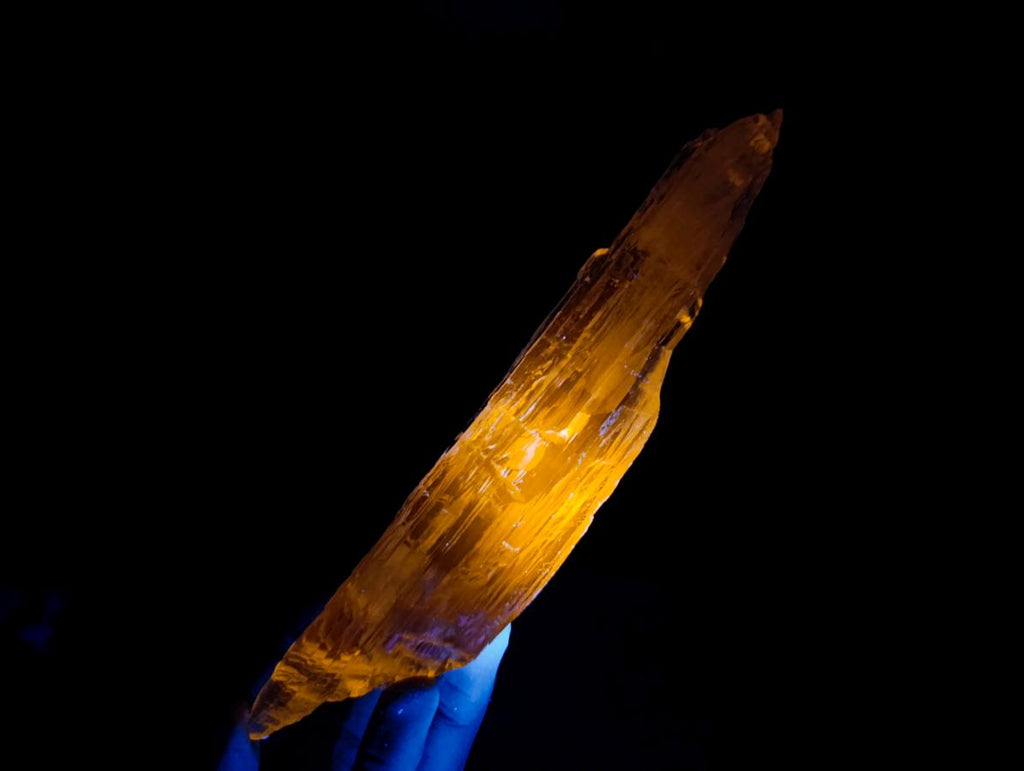 Natural Large Bladed Hiddenite Spodumene Gemmy Crystal x 1 From Afghanistan