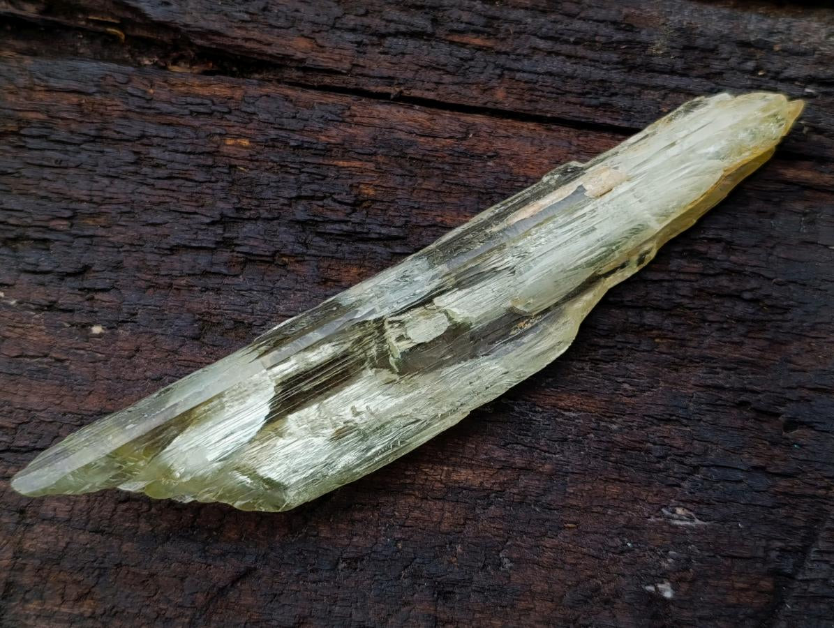 Natural Large Bladed Hiddenite Spodumene Gemmy Crystal x 1 From Afghanistan