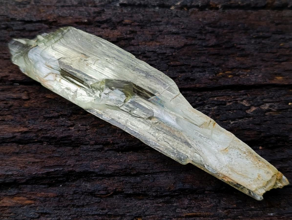 Natural Large Bladed Hiddenite Spodumene Gemmy Crystal x 1 From Afghanistan