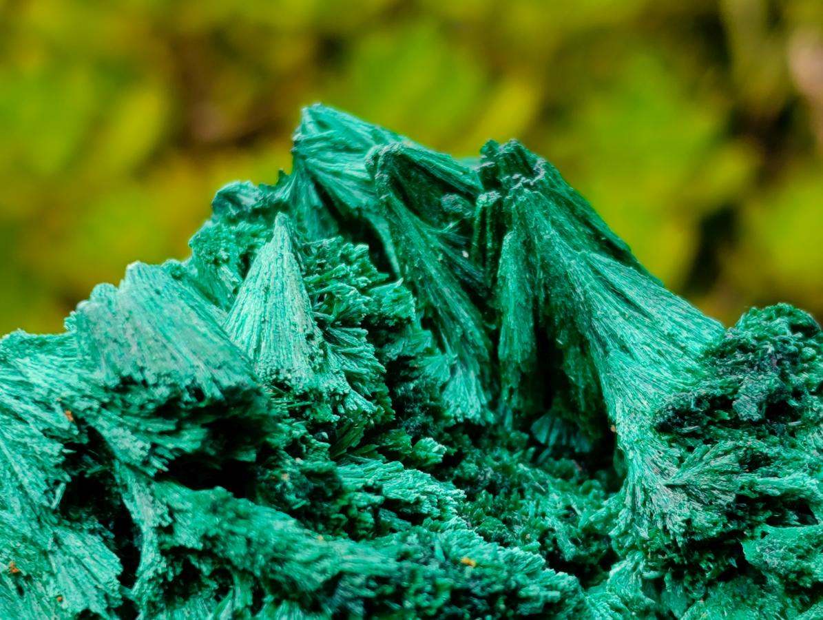 Natural Lustrous Fibrous Silky Malachite Specimen x 1 From Kasompe, Congo