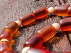 Hand Made Antique North African Amber Necklace x 1 From North Africa
