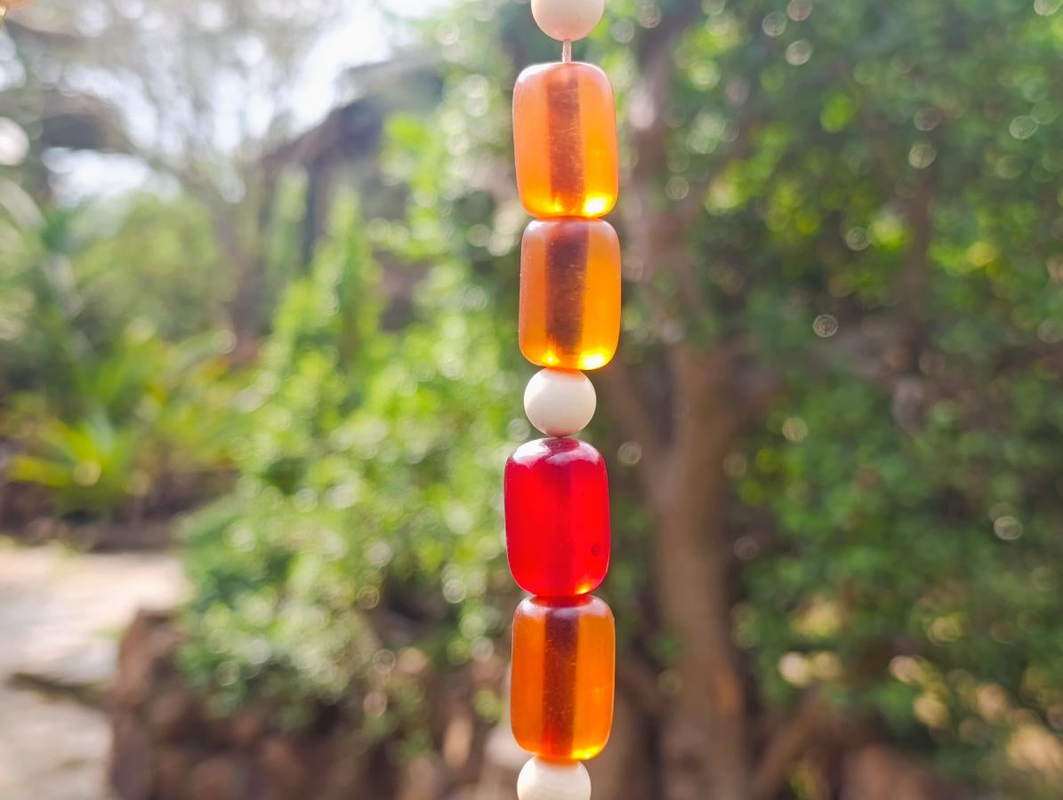 Hand Made Antique North African Amber Necklace x 1 From North Africa